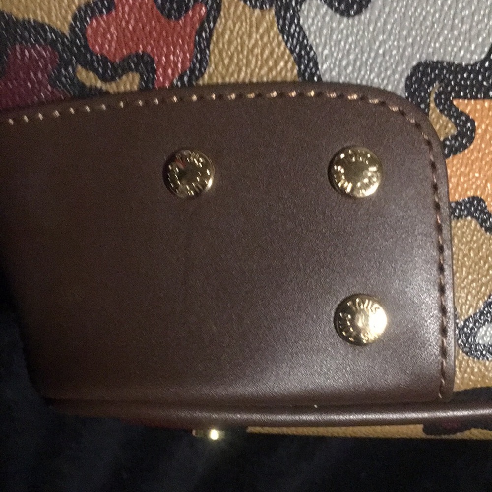 Tous medium size brown tan gray yellow hand bag - Picture 3 of 16